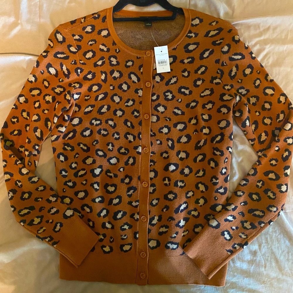 Ann Taylor Leopard Print Cardigan